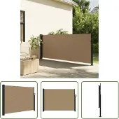 The Living Store Seitenmarkise Ausziehbar Taupe 140x300 cm
