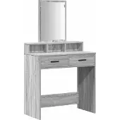 Syfax Schminktisch Graues Sonoma 79 x 41 x 140 cm Holzwerkstoff