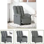 The Living Store Relaxsessel Elektrisch Dunkelgrau Stoff