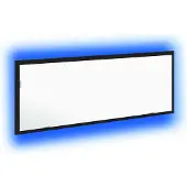 Syfax LED-Badezimmerspiegel Schwarz Eichen-Optik 100 x 8,5 x 37 cm
