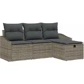 Syfax Sofa Set 4 stk. Poly-Rattan