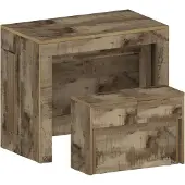 Dmora Tischset: Ausziehbar, 12 Plätze, Braun, Crispin