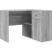 Syfax Eck-Schreibtisch mit Schubladen Sonoma-Grau 102 x 88 x 75 cm