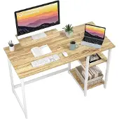 Sonstiges Kleiner Schreibtisch mit Stauraum 100cm Beige Home Office Modern Design