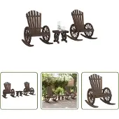 The Living Store 3-tlg. Garten-Lounge-Set Massivholz Tanne