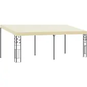 Syfax Wand-Pavillon 6x3x2,5 m Cremeweiß