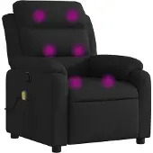 Syfax Massage-Relaxsessel, schwarzer Stoff