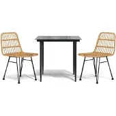 Syfax 3-tlg. Garten-Essgruppe Poly Rattan