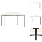 vidaXL Pavillon 384x281x270 cm Creme 180 g/m² - Pavillons & Partyzelte