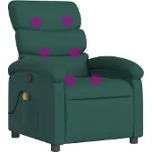 Syfax Massage-Relaxsessel, dunkelgrüner Stoff