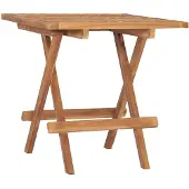 Syfax Klappbarer Gartentisch 50x50x50 cm Teak Massivholz