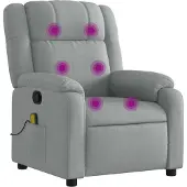Syfax Massage-Relaxsessel, hellgrauer Stoff