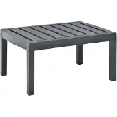 Syfax Gartentisch Anthrazit 78x55x38 cm Kunststoff