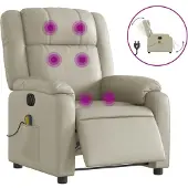 Sonstiges Massagesessel Elektrisch Creme Kunstleder