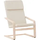Syfax Relaxsessel aus Stoff, Creme, 59x82x98 cm (BxTxH), stabiler Birkenholzrahmen, atmungsaktive Schwammfüllung