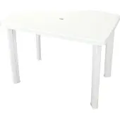 Syfax Gartentisch Weiß 101 x 68 x 72 cm Kunststoff