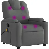 Syfax Massage-Relaxsessel, Stoff, Dunkelgrau