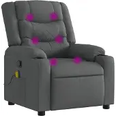Syfax Massage-Relaxsessel, Stoff, Dunkelgrau
