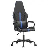 Syfax Gaming-Stuhl mit Massagefunktion Blau und Schwarz Kunstleder