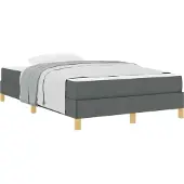 Syfax Boxspringbett mit Matratze Dunkelgrau 120 x 190 cm Stoff