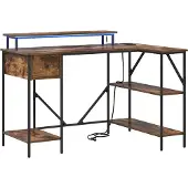 Syfax Schreibtisch Räuchereiche 120 x 79 x 86,5 cm Holzwerkstoff