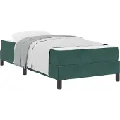 Syfax Boxspringbett mit Matratze Dunkelgrün 80 x 200 cm Stoff