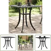 The Living Store Gartentisch Schwarz 53x53x53 cm Aluminiumguss