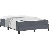 Syfax Boxspringbett mit Matratze Dunkelgrau 140 x 190 cm Stoff