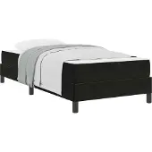 Syfax Boxspringbett mit Matratze Schwarz 100 x 200 cm Stoff