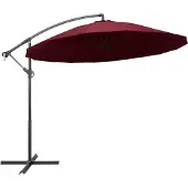 The Living Store Ampelschirm Burgunderrot 3 m Aluminium-Mast