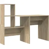 Syfax Schreibtisch Sonoma-Eiche 131,5 x 50 x 106,5 cm Holzwerkstoff