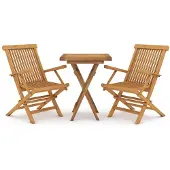 Syfax 3-tlg. Garten-Essgruppe Massivholz Teak