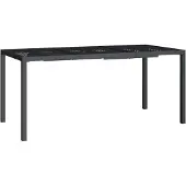 Syfax Gartentisch Anthrazit 165x80x72 cm Stahl