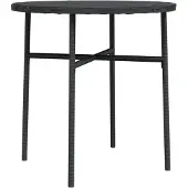 Syfax Beistelltisch Schwarz 45 cm Poly Rattan