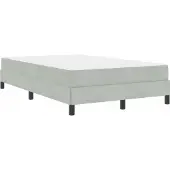 Syfax Boxspringbett mit Matratze Hellgrau 120 x 200 cm Stoff