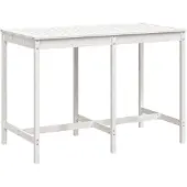 Syfax Gartentisch Weiß 159,5x82,5x110 cm Massivholz Kiefer