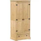 Syfax Kleiderschrank Corona 76x50x170 cm Massivholz Kiefer