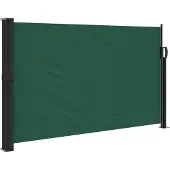 Syfax Seitenmarkise Ausziehbar Dunkelgrün 120x600 cm