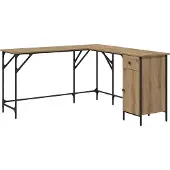 Syfax Schreibtisch Artisan-Eiche Holzwerkstoff 141 x 141 x 75 cm