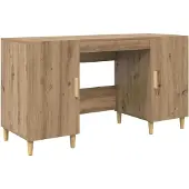 Syfax Schreibtisch Artisan-Eiche 140 x 50 x 75 cm Holzwerkstoff