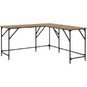 Syfax Schreibtisch Artisan-Eiche Holzwerkstoff 149 x 149 x 75 cm