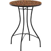 Syfax Mosaik-Bistrotisch Terrakotta Ø50x70 cm Keramik