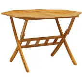 Syfax Gartentisch Klappbar Ø110x75 cm Massivholz Akazie