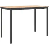Syfax Bartisch 150 x 80 x 105 cm Massives Kiefernholz Natur