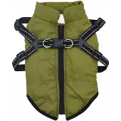 vidaXL Hundemantel Olivegrün L24 Fleece und Polyester
