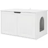 Syfax Katzenhaus Glänzend Weiß 85 x 55 x 50,5 cm Holzwerkstoff