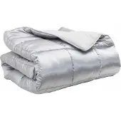 Syfax Winterbettdecke Silber 220 x 260 cm Satin und Mikrofaser