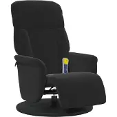 Syfax Massage Relaxsessel Schwarz 91 x 71 x 105 cm Samt