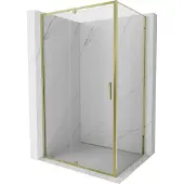 Mexen Exo Duschkabine schwenkbar 130 x 85 cm, transparent, gold - 819-130-085-50-00