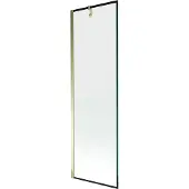Mexen Next 1-flügelige Wannenscheibe 60 x 150 cm, schwarzer Rahmen, gold - 895-060-000-00-70-50